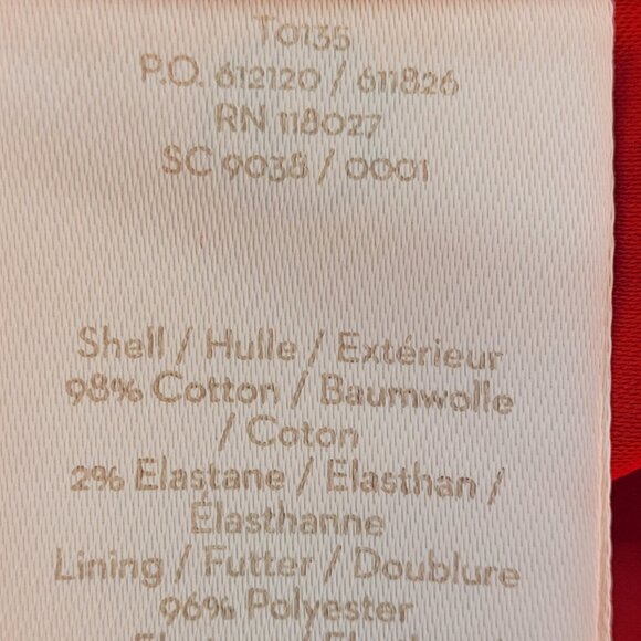 Boden Red Floral Print Cotton Pencil Skirt Size US 12 - Picture 10 of 12